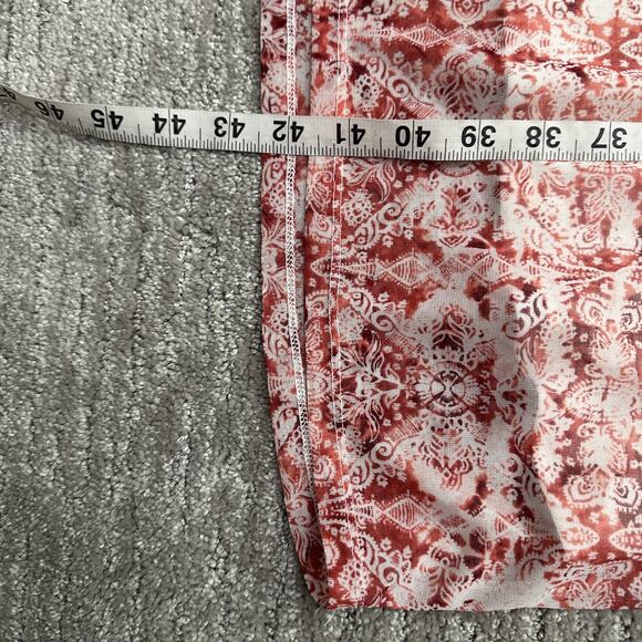 Catherines Dress Womens 1X Red White Tiered Sheer Short Sleeve Floral Print NWT - Picture 10 of 11